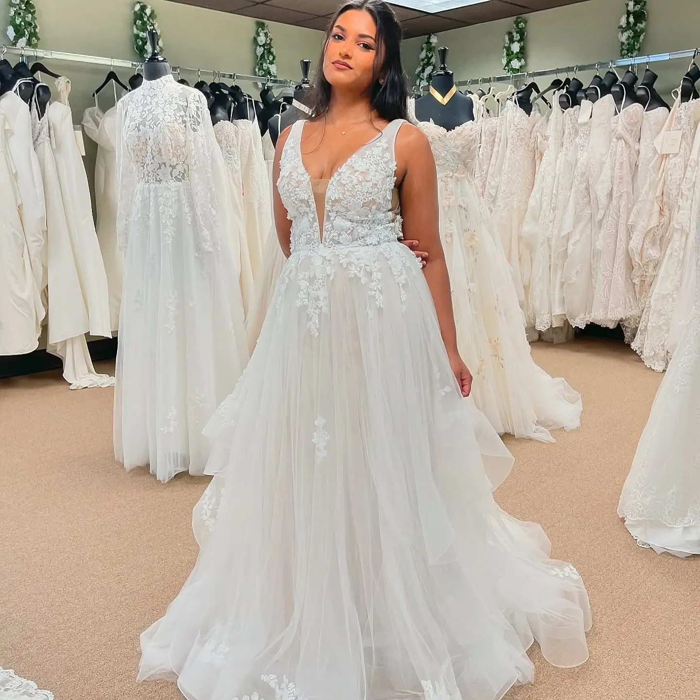 model wearing a bridal gown