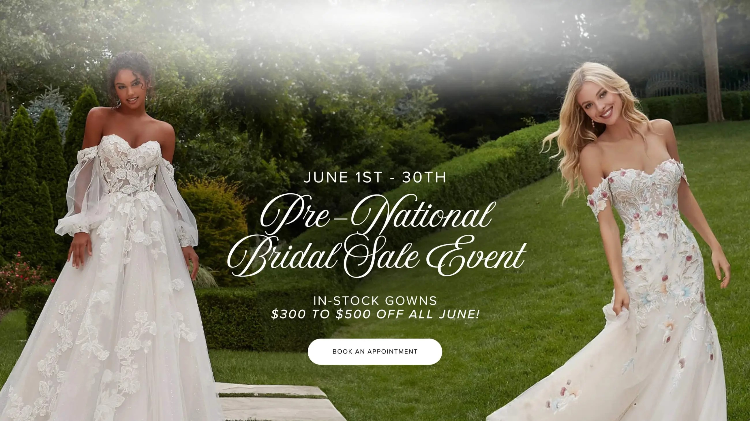 Pre national bridal sale event banner