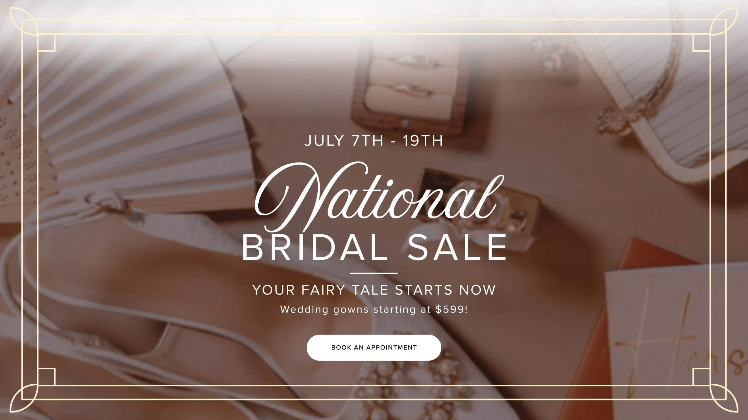 National Bridal Sale desktop banner